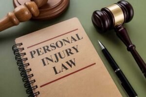 A person reviews a settlement statement, tax forms, and medical expense records at a home desk.